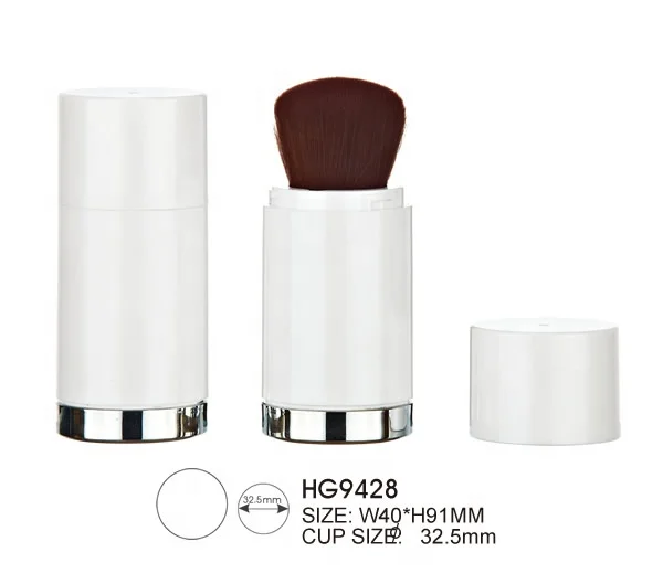 cosmetic packaging makeup powder case tube with brush