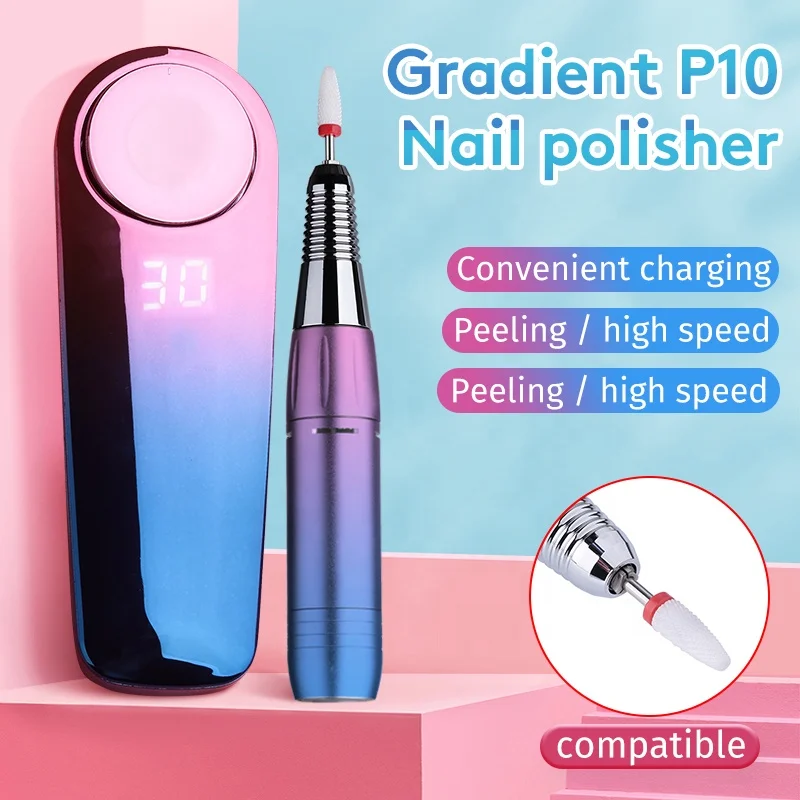 Professional Manicure Pedicure Kit Portable Nail File Cordless 35000 RPM Manicure Machine Electric Nail Drill Machine