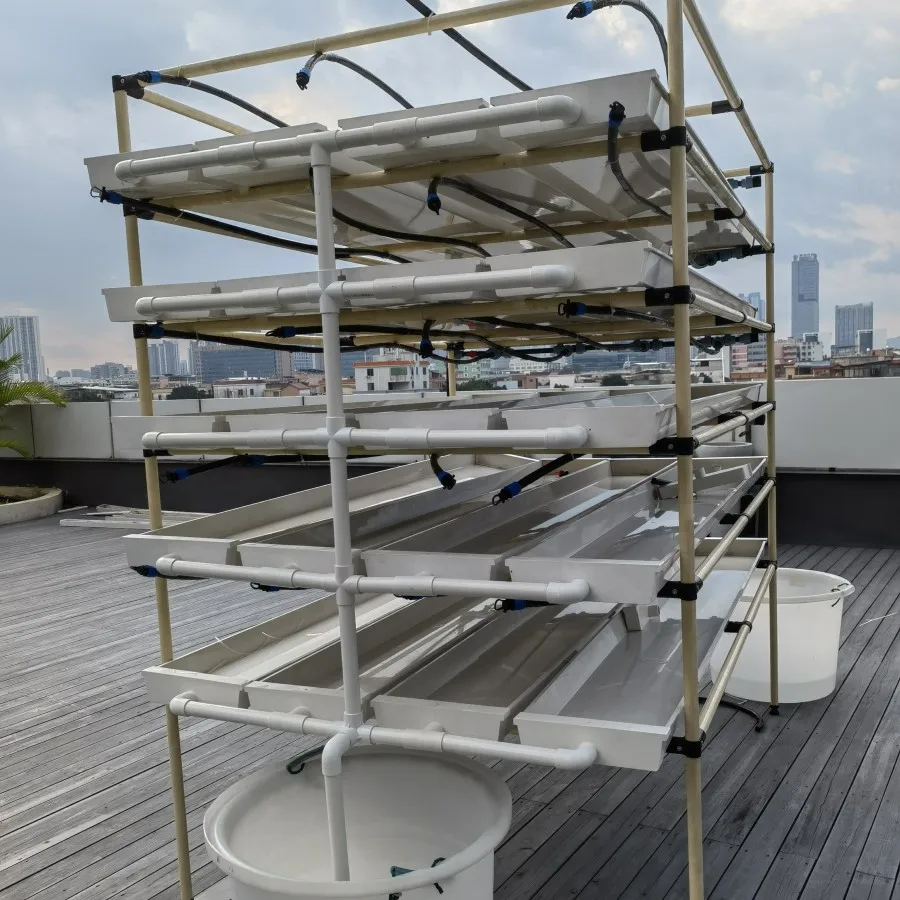 indoor hydroponics kit Feed Goats Grass Pipe Roof Guttering System Green Fodder Hydroponics System