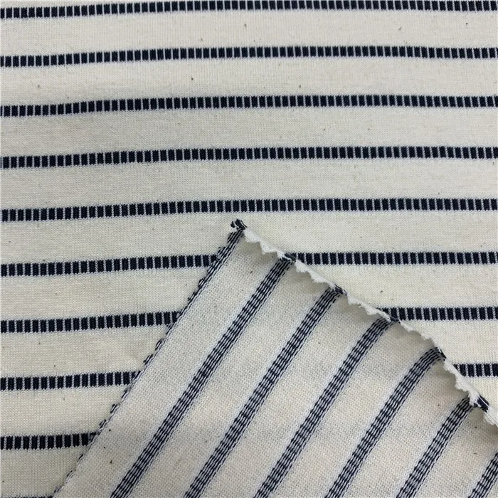 Black White Stripe 2x2 1x2 Comb Cotton Swimwear Double Size Yarn Dyed Rib Knit Fabric For baby