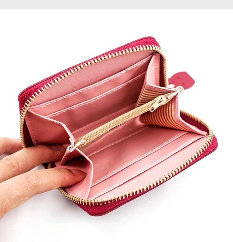 Mini Short Small Pu Leather Solid Coin Credit Card Holder Pocket Rabbit Tassel Pendant Girl Custom Logo Lady Women Purses Wallet