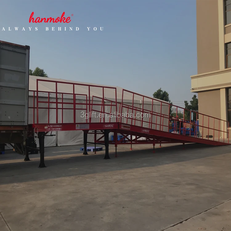 Manufacture 20 ton truck unloading ramps heave duty truck portable loading ramps adjustable loading dock ramp for sale