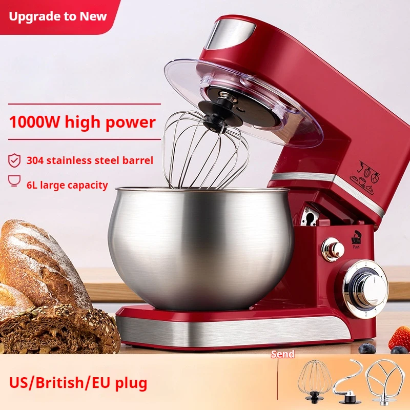 Professional 1000W Electric Stand Food Mixer 5L Planetary Food Mixersr Industrial Food Mixer Machine  Blender Kitchen Appliances