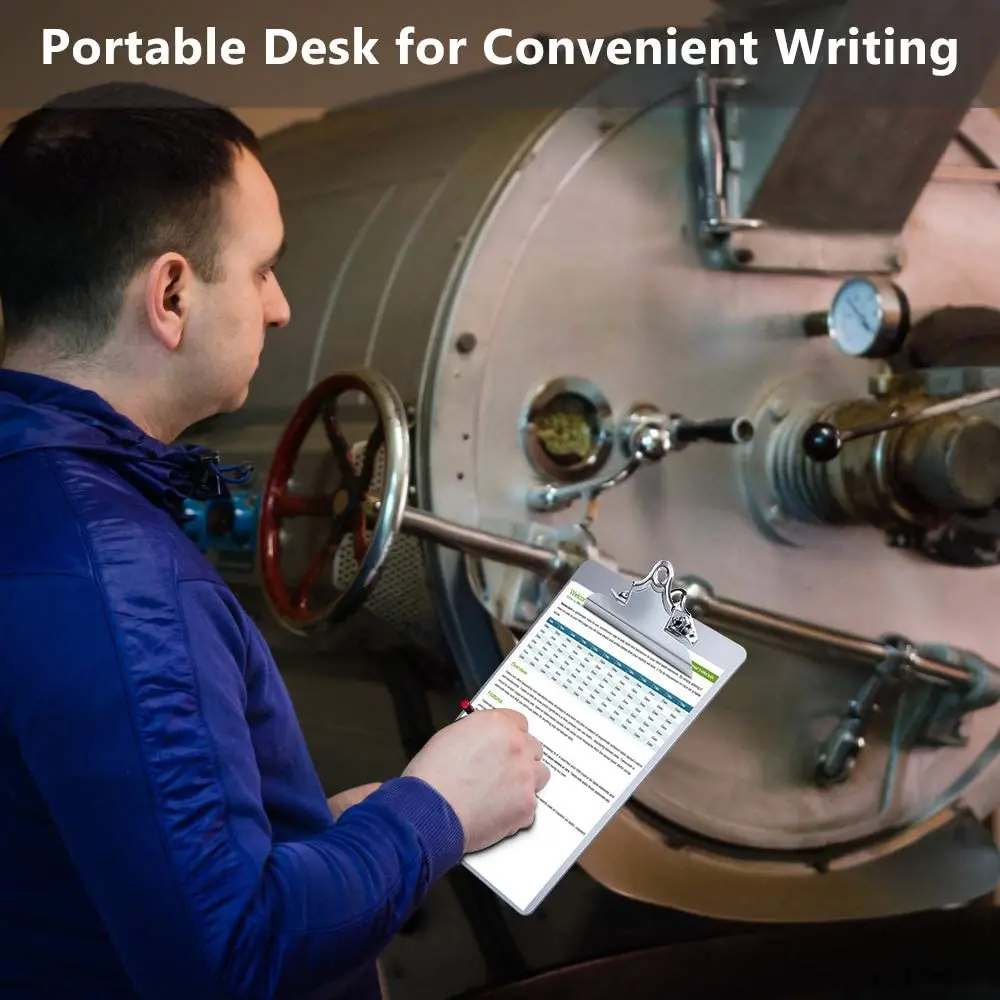 Customized A4 Paper Sheet Metal Foldable Nurse Clipboard with Storage