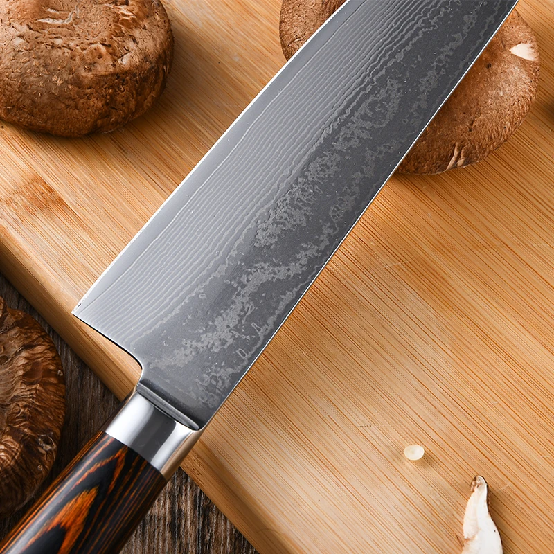 RUITAI 8 inch damascus steel chef knife pakkawood handle best kitchen knife chef