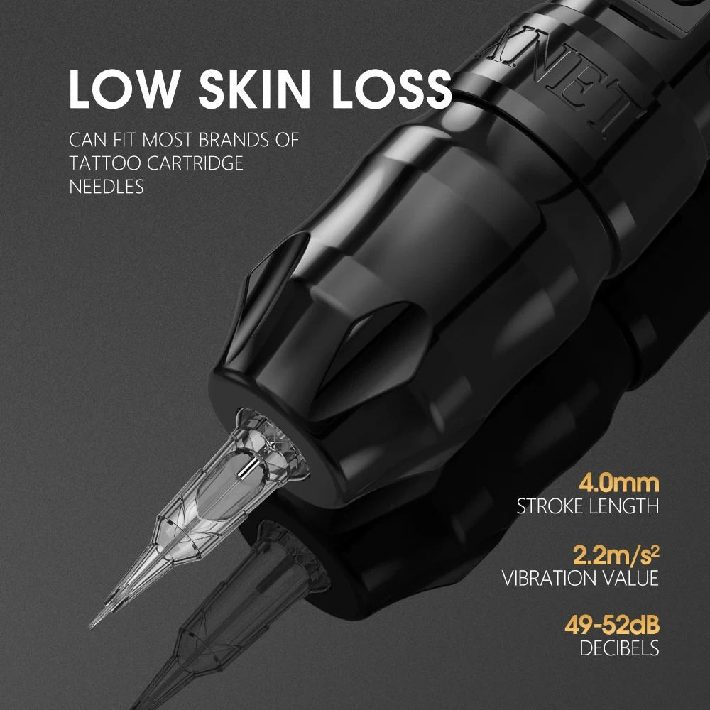 XNET Titan Powerful Motor 2400mAh Digital Display Professional Wireless Tattoo Pen Machine with Double Battery for Body Art