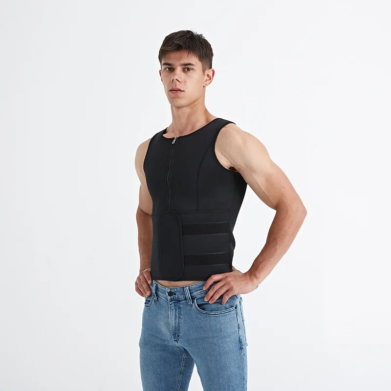 Manufacturers directly for men sports body shapewear neoprene rubber waistband stomach and back heart burst