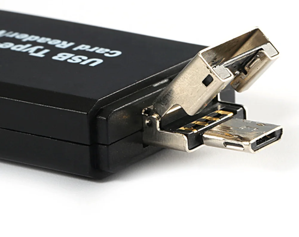 Amazon Best Selling 3 in 1 USB Type C Micro USB OTG SD Micro TF Card Reader Writer