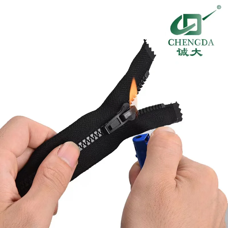 CHENGDA Best Sale Customized Fireproof  Zipper flame retardant plastic zipper metal zip