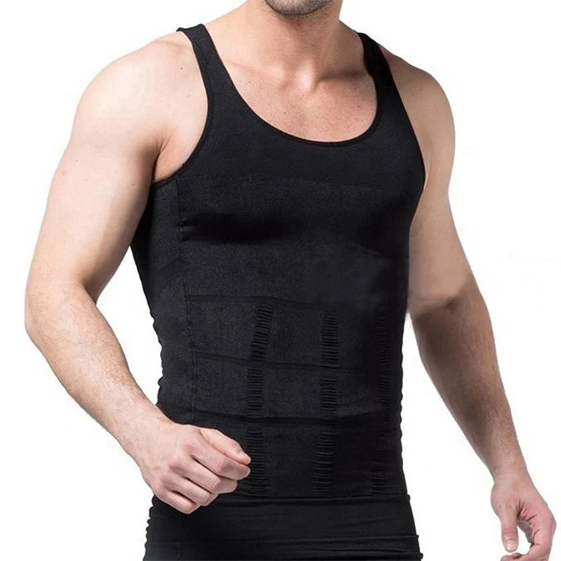 Мужская корректирующая одежда на задней части туфлей с функцией подъема бодибилдинг Живота Сжатия нижнее белье жилет