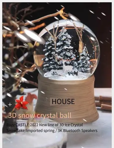 Original Factory Snowball Water Glass Resin Snow Globe For Home Decor