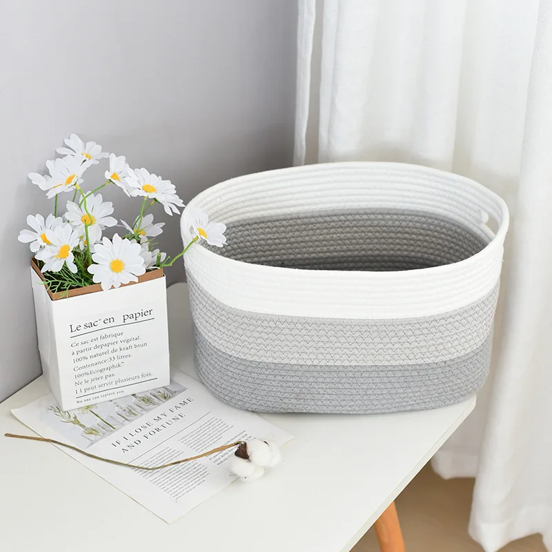 Корзина для детской комнаты корзина игрушек с ручкой тканые корзины хранения 