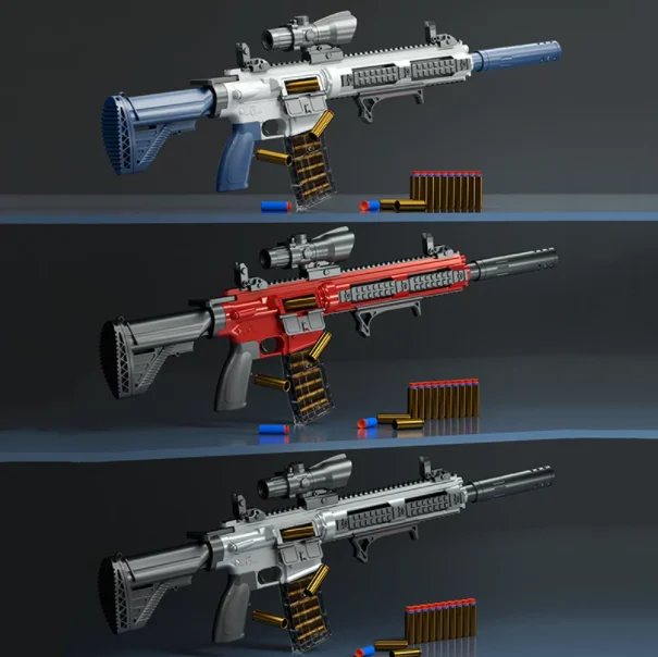 Automatic Toy Blaster Guns Burst Soft Blaster Toys for Boys Foam Bullet Hand Gun Toy for Kids