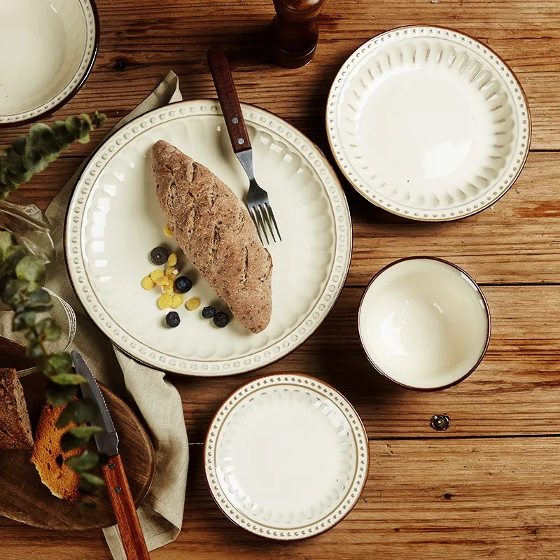 Luxury Ceramics Plates Sets Dinning Plates Sets Dinnerware Plastic Melamine Plate Set For Restaurant