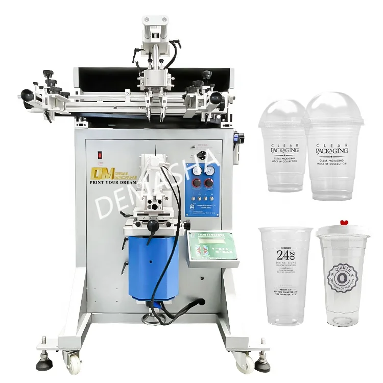 DM bottle screen printing machine cup logo glass bottle paper cup printing machine