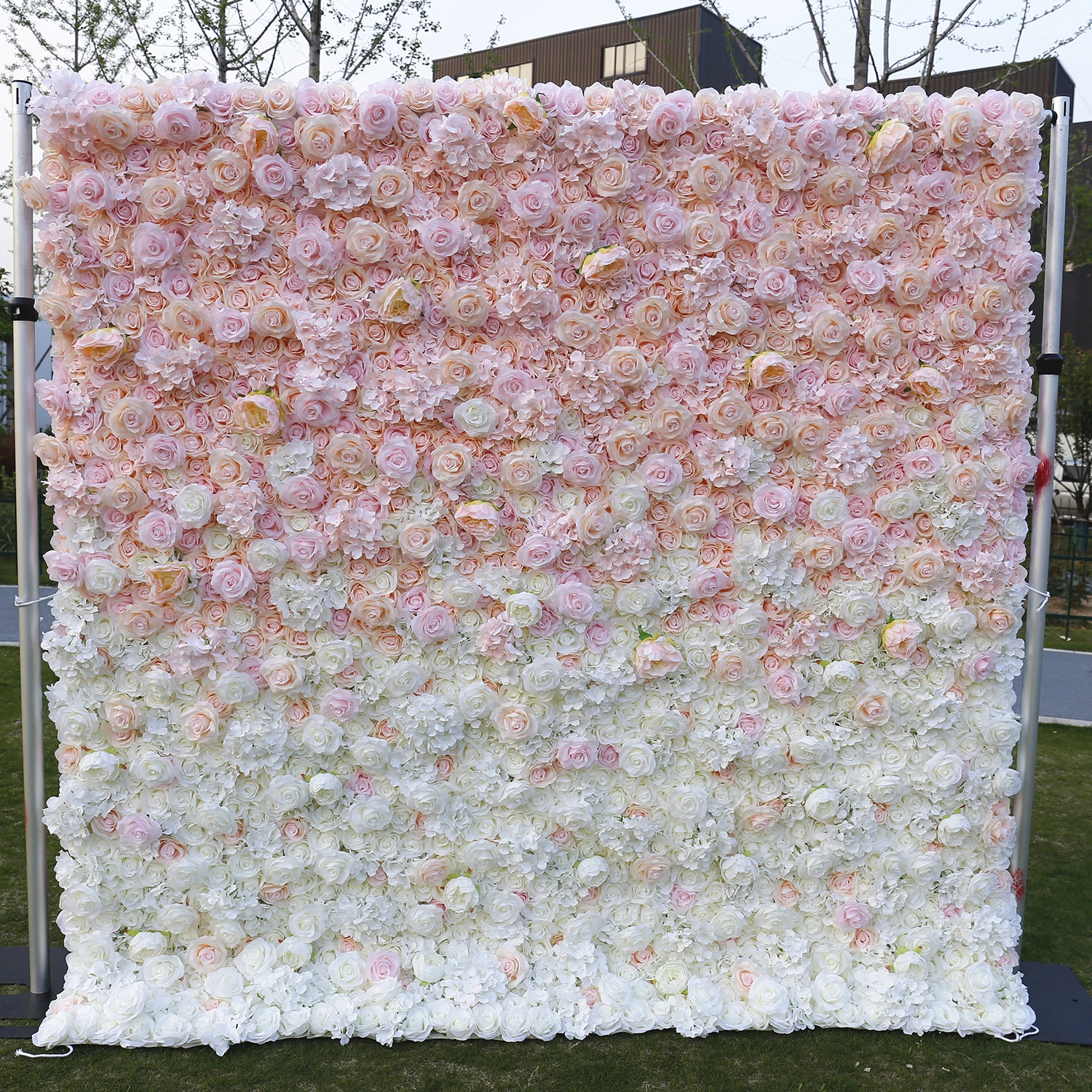 backdrop artificial decorative silk flower wall panel