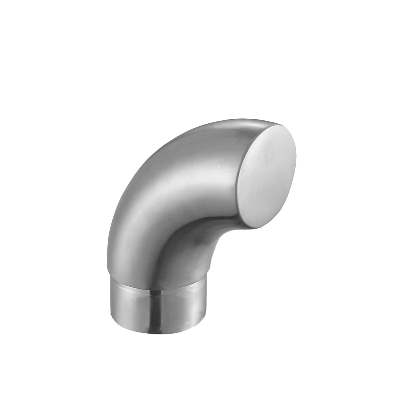 Stainless Steel Pipe Handrail Round Wall Return End Connects for Cable Railing Deck