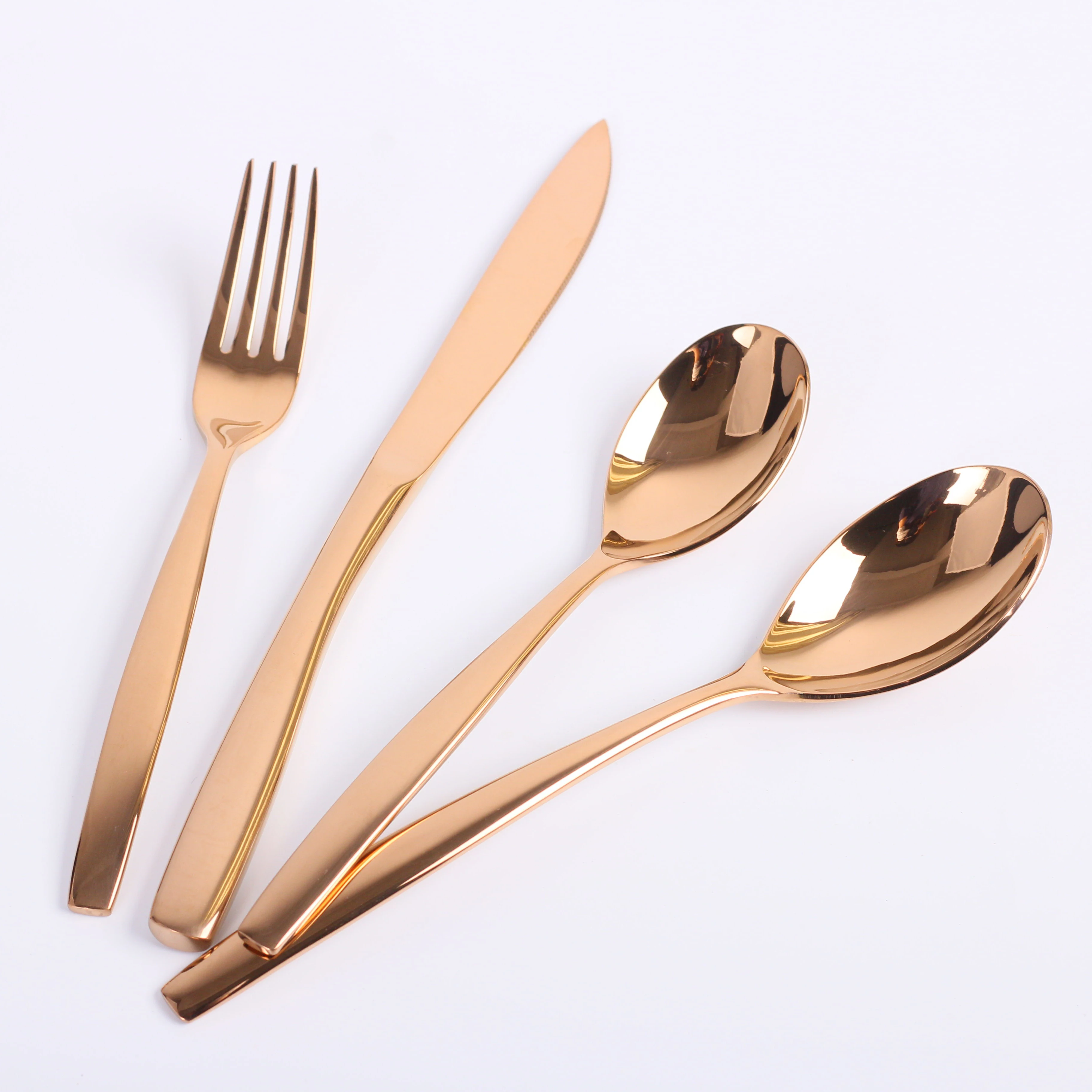 Bulk Gold Plated Stainless Steel Cutlery Set Kitchen Fork Spoon Knife Cutlery