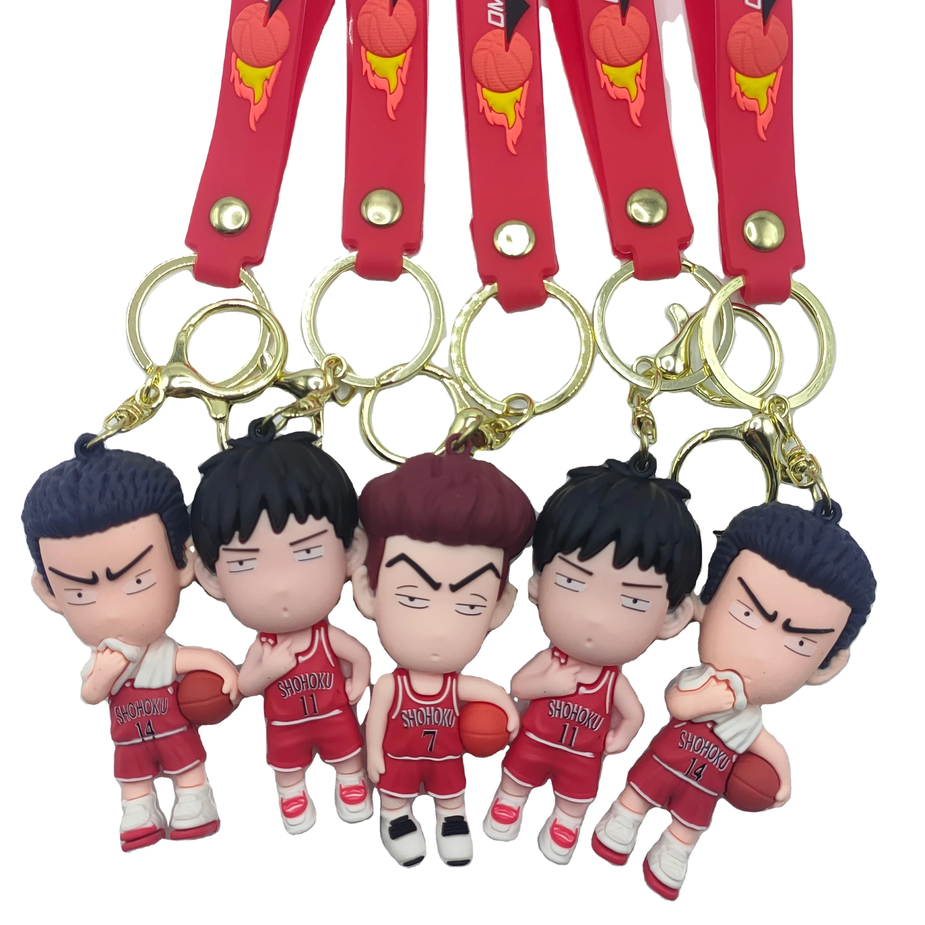 Оптовая продажа, Лидер продаж, японский брелок из аниме, силиконовый брелок из ПВХ, 3D сумка, кукла, кулон, баскетбол, мальчик, брелок
