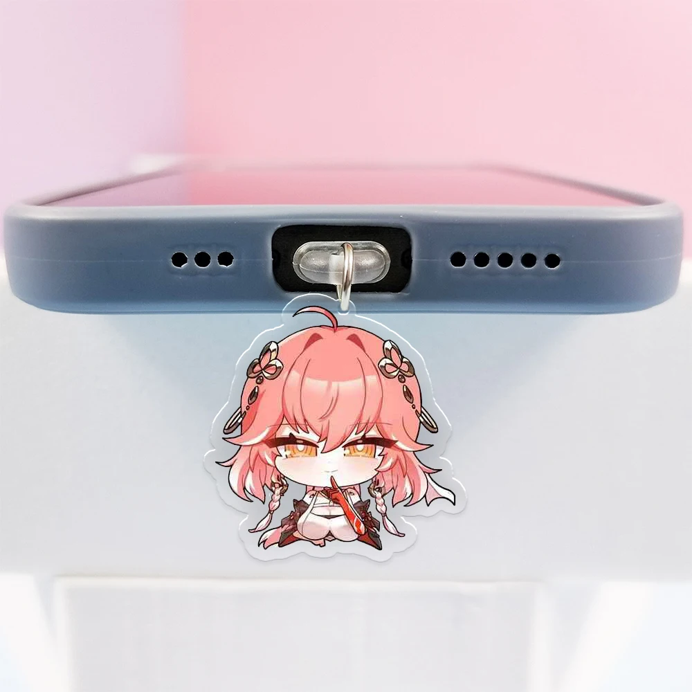 Custom Dust Plug Transparent Charging Port Dust Plug For IPhone/type-C/Android Plug Stopper Protective Cover Phone Pendant