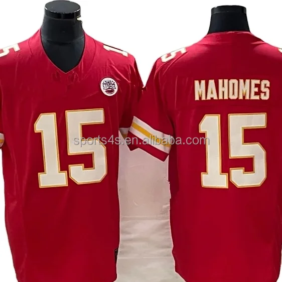 Cheap Custom Wholesale Plus Size Usa Kansas City Chief Team Rugby Patrick Mahomes Rashee Rice Jerseys