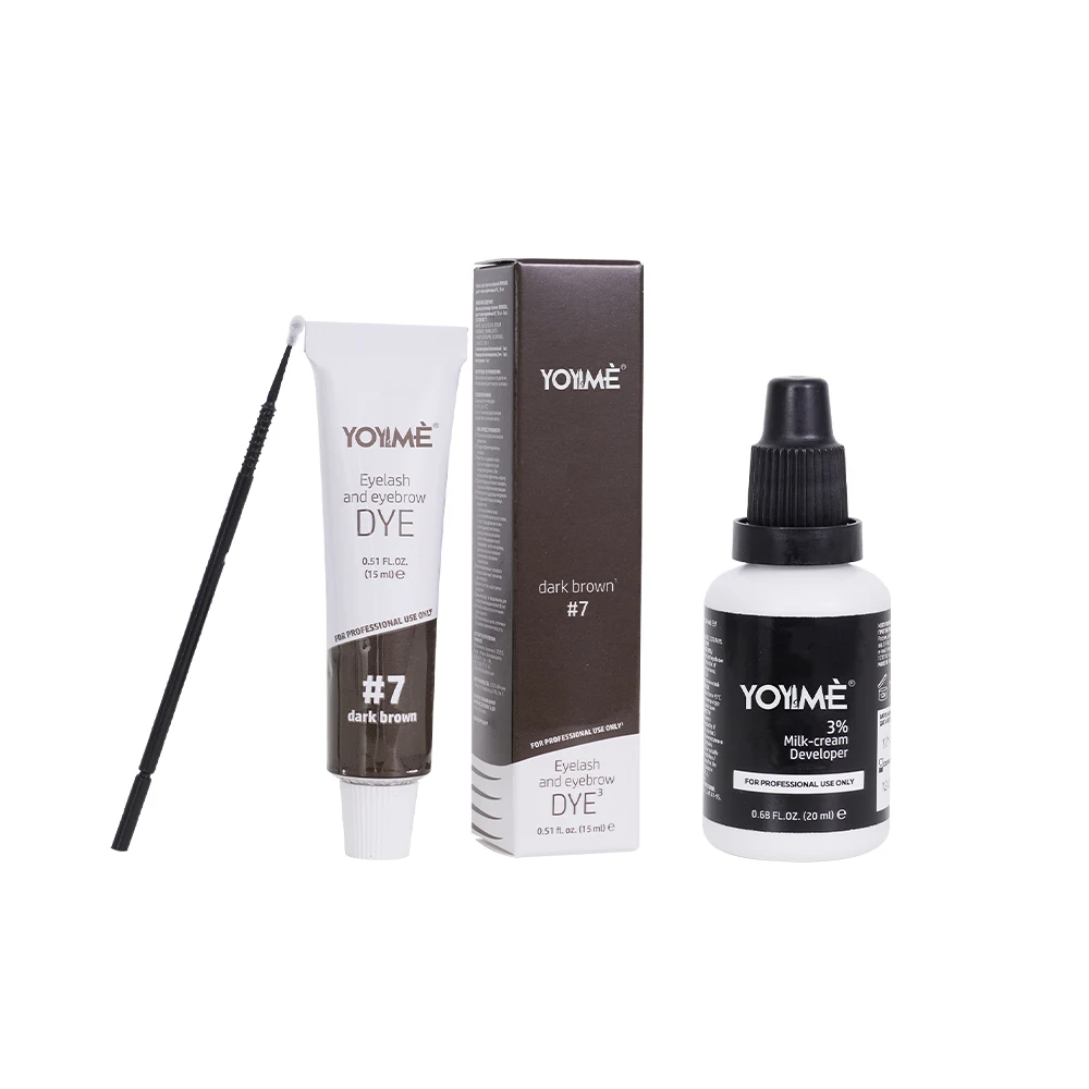 Private Label Brow Tint Light Brown Semi-permanent Brow Dye Kit