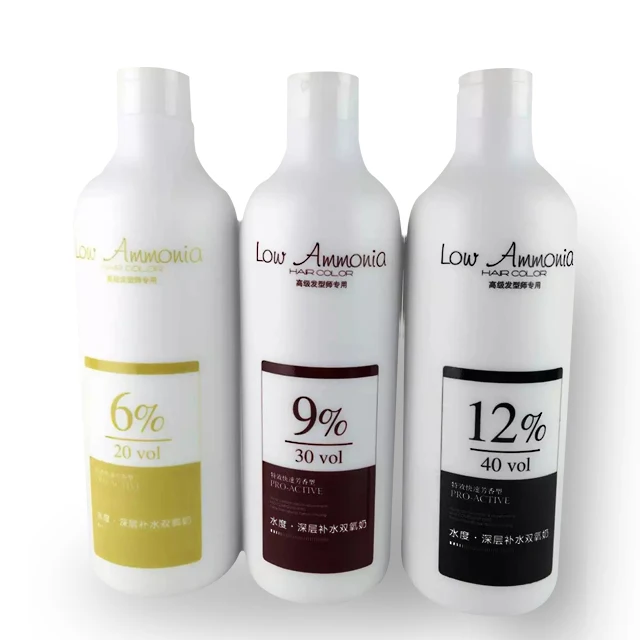 Guangzhou China Manufacturer Stock Peroxide Hair Color Developer 1000ml Low Ammonia Hair Peroxide Cream for Hair stylist Salon