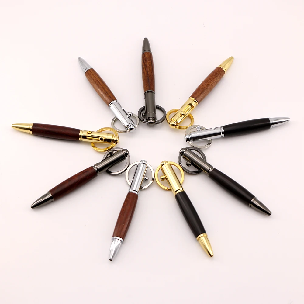 New Gift Mini  Gun Bullet Pen  Gold Bolt Action Brass Pen with Key ring