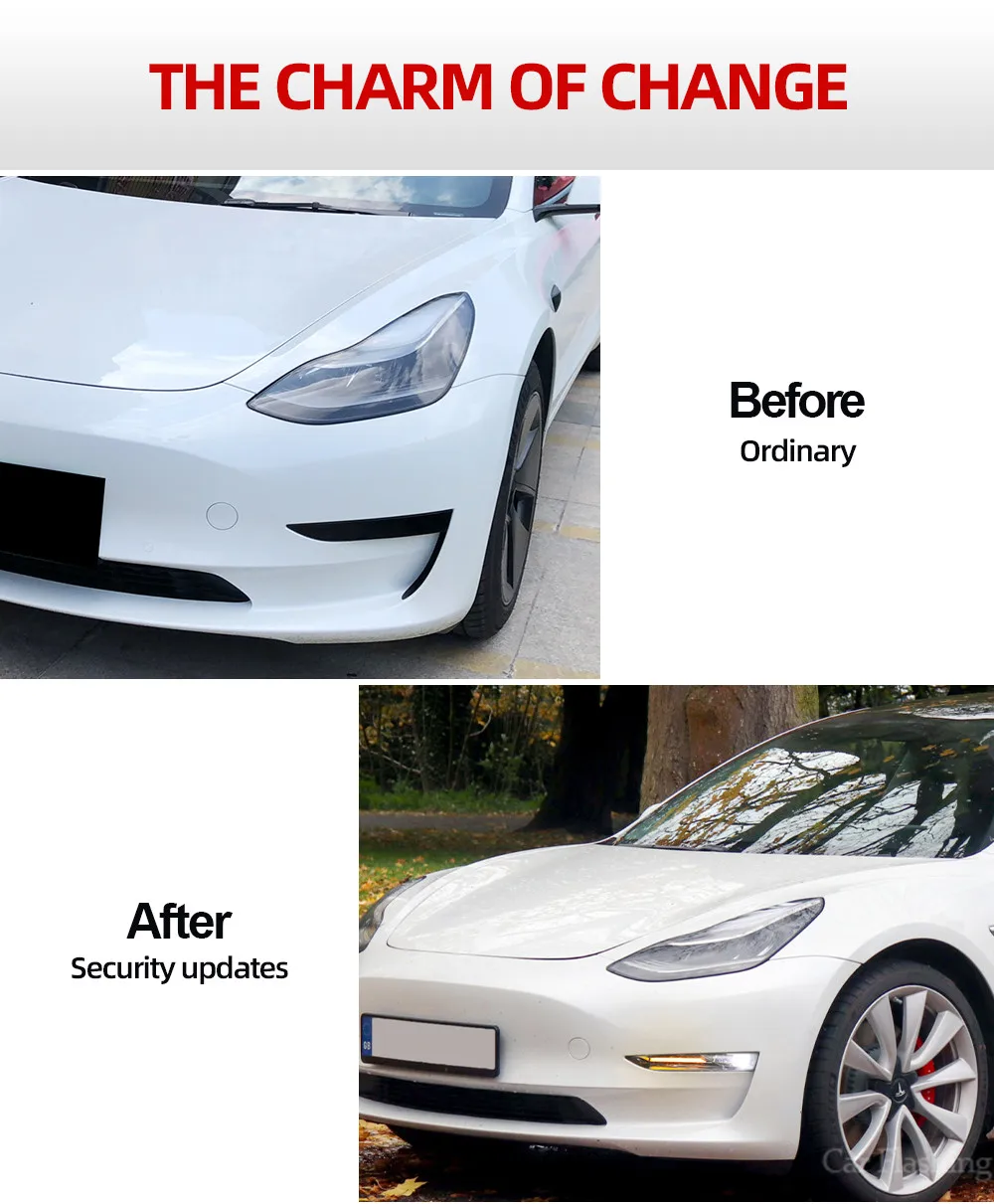 LED DRL Fog Light Fog Lights For Tesla Model 3 2017 2018 2019 2020 2021 Daytime Running Lights turn signal