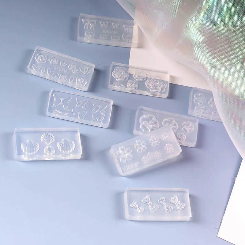 TSZS 3D UV Gel Acrylic Mold For Nail Art Decoration DIY Polish Tool Silicone Molds Nail Template Supplier
