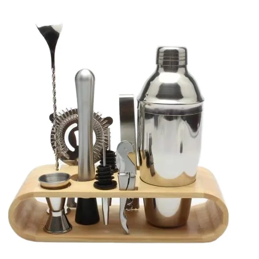 2021 Amazon Cocktail shaker 750ml  Stainless Steel Boston Cocktail Shaker 12PCS Set Bar Accessory Bartender Kit