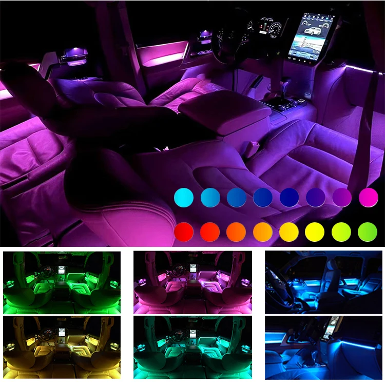  16 colors LC200 Accessories Ambient Light Mahogany Interior Door Atmosphere For Toyota Land