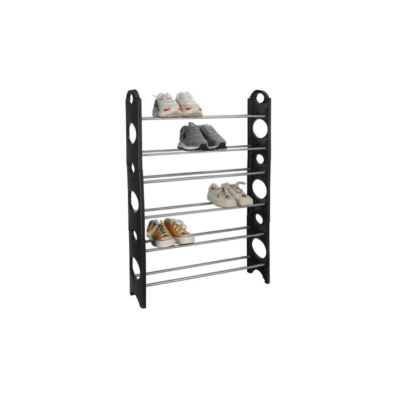 2021 wholesale cheap and compact vertical waterproof four-layer corner portable steel-plastic shoe rack shelf