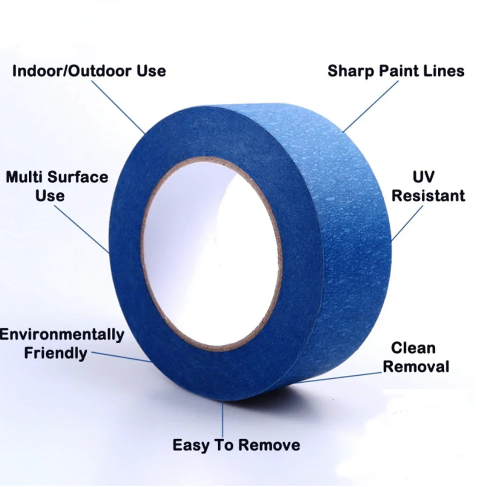 Master Epoxy 2 inch x 55 yard General Purpose Indoor&Outdoor Use Painter Automotive Tape High Adhesive UV Resistant Masking Tape