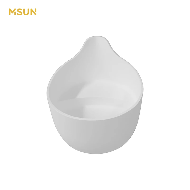 MSUN B070 Freestanding round design Bathtub Matte Bathroom Bathtubs Solid Surface Stone Bath tub