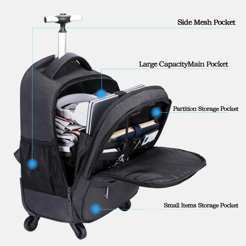 
Arctic Hunter Mochilas Hight Quality 4 Wheels For Men Travelling Travel Rucksack Sac A Dos Trolley School Bags Trolley Backpack 