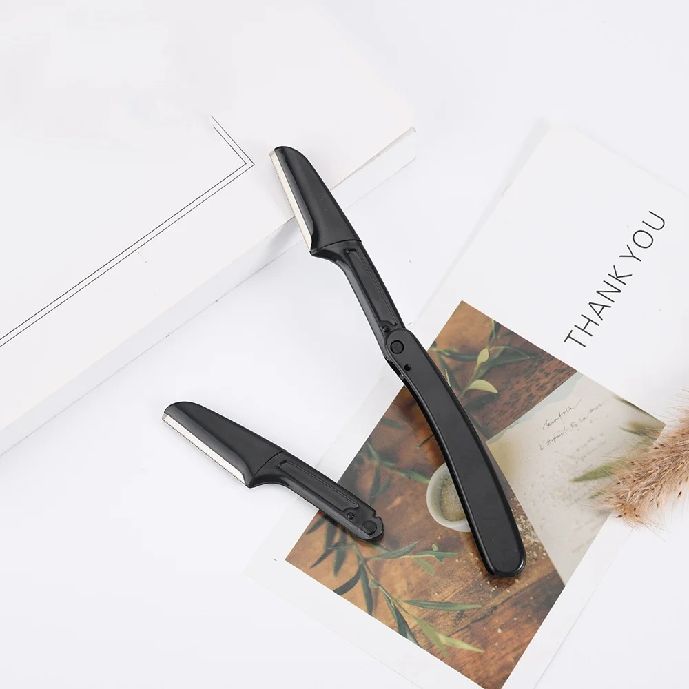 Eyebrow Trimmer Makeup Tools Safe Eyebrow Razor Face Body Hair Removal Shaver Blades Eyebrows Shaping Knife With Cover