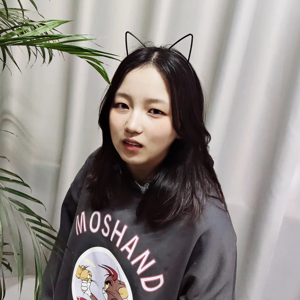 Jiamu Hot Selling Multicolor Simple Fashion Cat Ear Headband Korean Style Plastic Cat Ear Hair Band For Women Girls