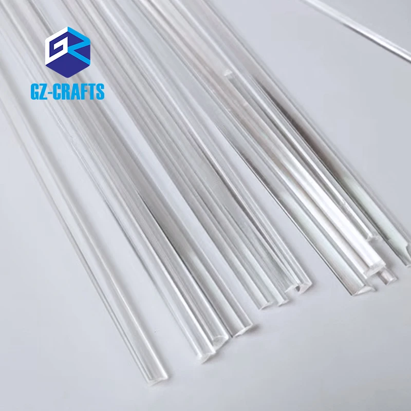 Transparent Solid Acrylic Triangle Stick Clear Acrylic Triangle Rod