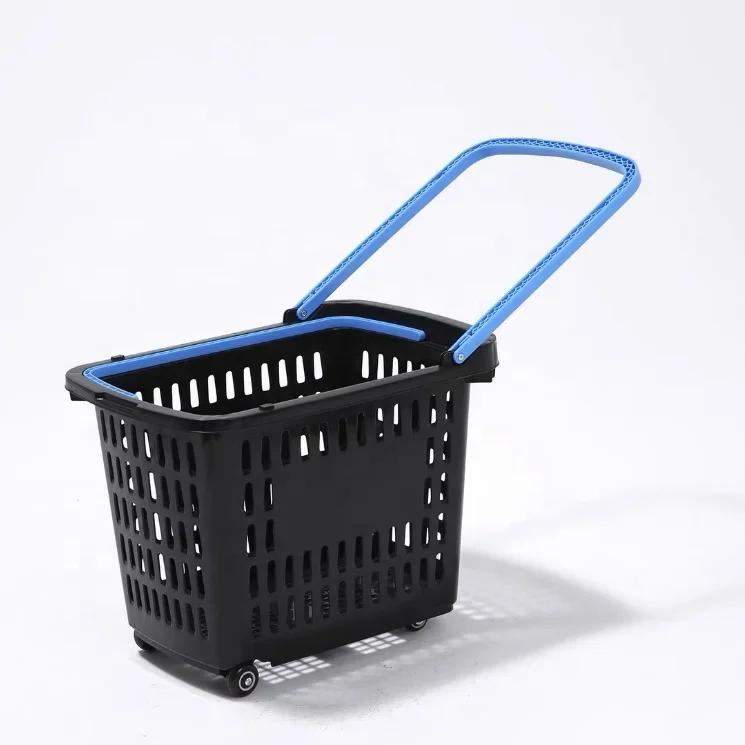 Wholesale Rolling Plastic Shopping Baskets For Retail Stores