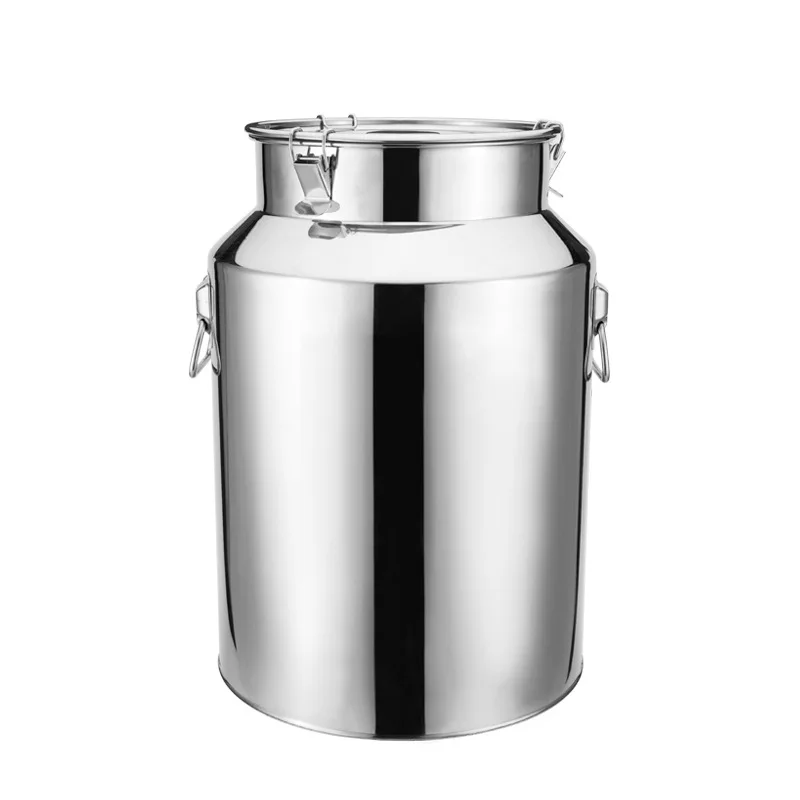 10~ 50L transportation and turnover milk barrel Wholesale price stainless steel milk storage tank with lid for sale