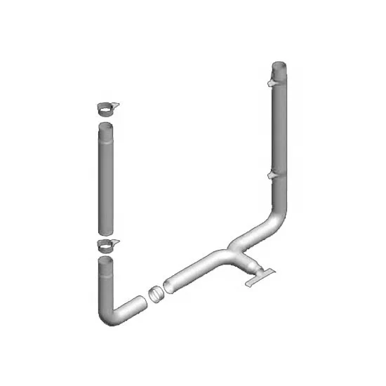 Подходит для Pre-2003 Peterbilt 379 грузовик с стальная труба большого диаметра трубы Y 3 шт 8IN выхлопной пакет