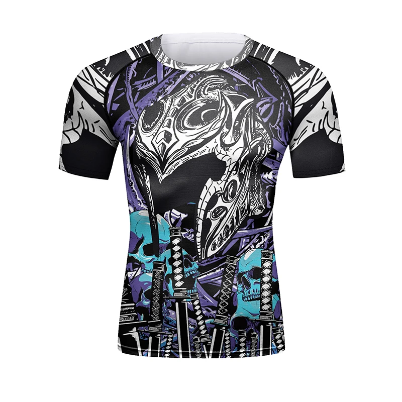 Cody Lundin 3d Printing Sublimation T Shirt Muscular Compression BJJ Jiu Jitsu Training dye 4-way stretch Surf Rash Guard