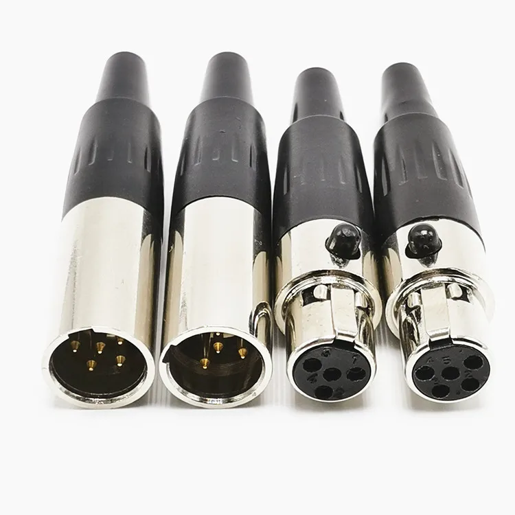 mini 4p 5p cannon xlr connector plug cable audio combo jack//