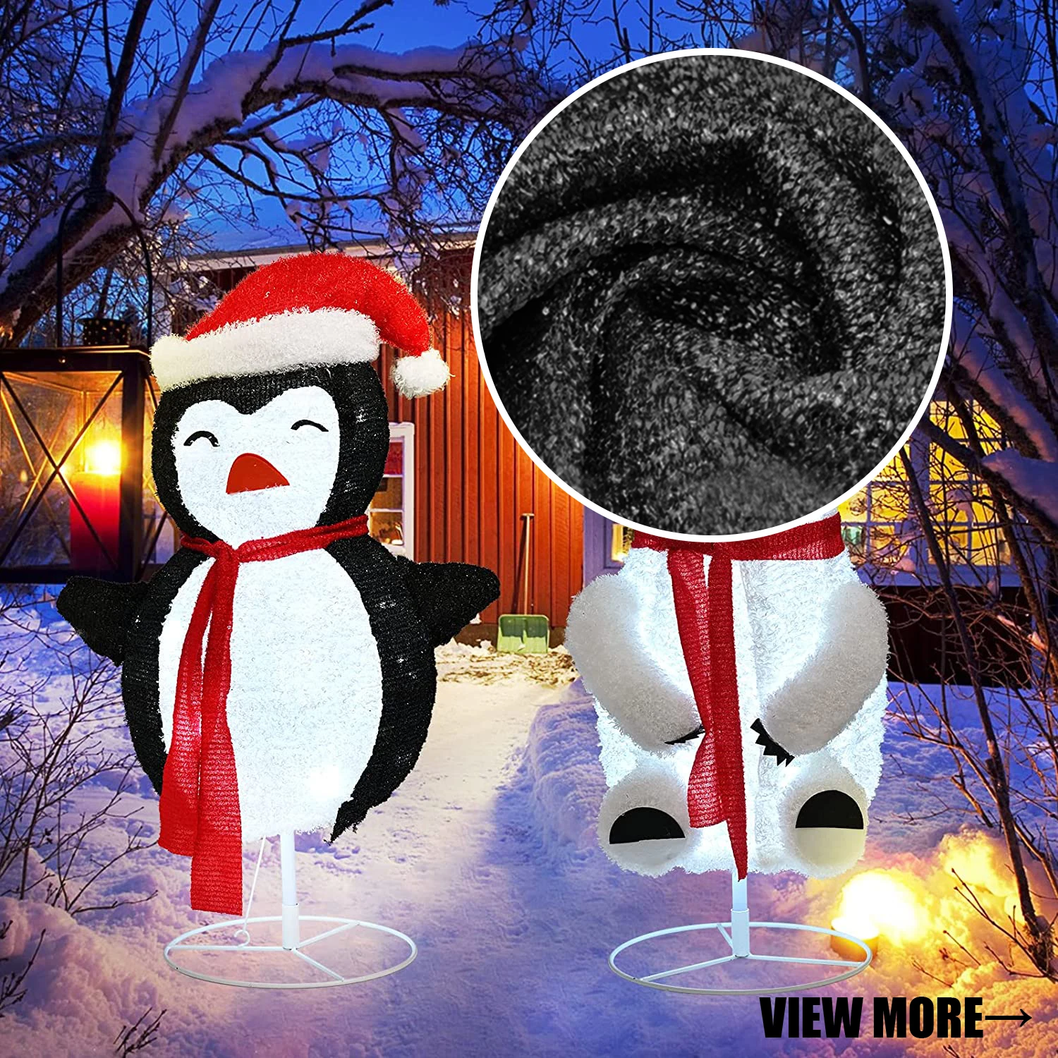 Partycool Светодиодная лампа в виде медведя пингвина Рождественский уличный садовый фонарь для вечеринки гигантские надувные рождественские украшения
