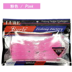 10 pieces Soft artificial worm lures TPR 65mm 75mm Shrimp fishy smell Luminous Flexible Bait Swimbait MaggotsJigging Wobblers