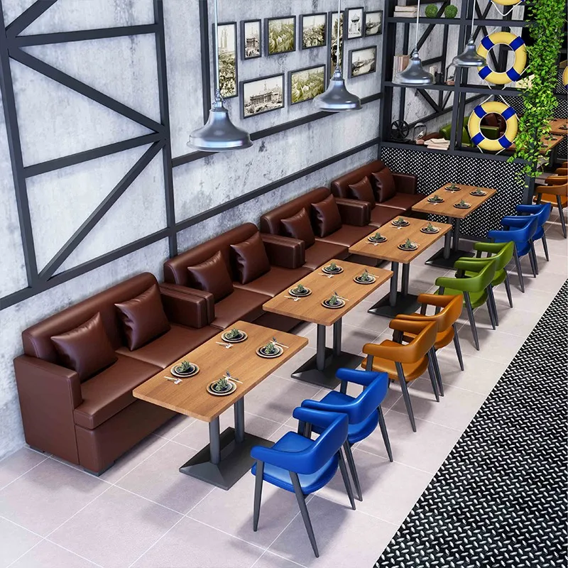 Тематическая музыкальная Обеденная Мебель для обеденного бара в стиле ретро индустриальный стиль бар диван карточка сиденье на заказ коммерческий стол и стул кафе