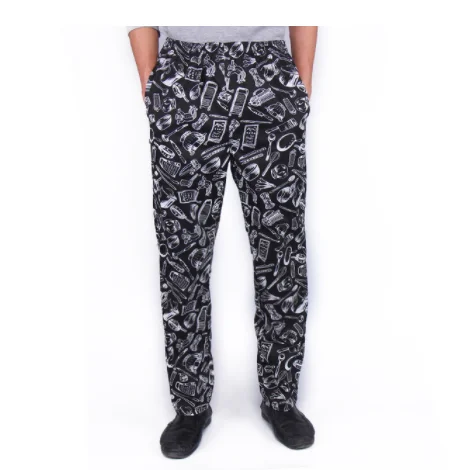 Высококачественная Униформа шеф-повара, кухонная плита, рабочие белые брюки для отеля, ресторана, пекарни, кейтеринга, эластичные брюки, брюки шеф-повара зебры