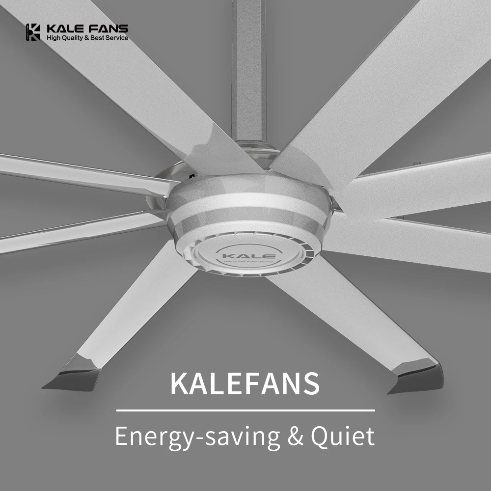 Kale Diamond Series 400w Low Noise Ceiling Fan 8 Aluminum Blades Hvls Fan for Commercial