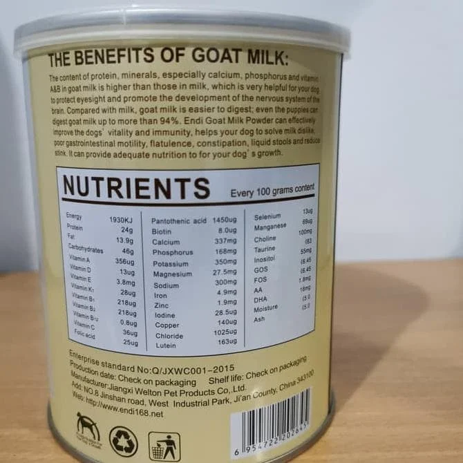 OEM Pet Dog Milk Powder Nutrition High Calcium Goat Milk Powder For Puppy